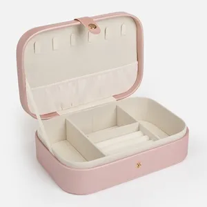 Cutie pentru Bijuterii cu Compartimente Roz 22x14x7cm – poza 3