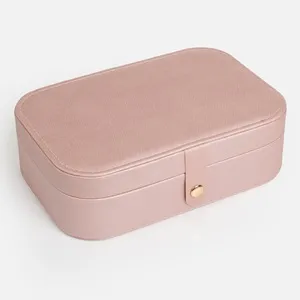 Cutie pentru Bijuterii cu Compartimente Roz 22x14x7cm – poza 4