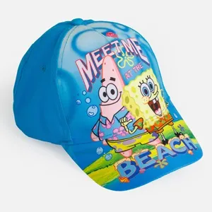 Șapcă de vară pentru copii, Bleu, cu model Sponge Bob, Mărimea 54 – poza 4