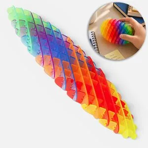Jucărie Anti-Stres Fidget Vierme Curcubeu 11-26cm