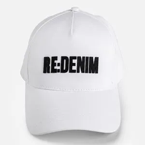 Șapcă albă pentru bărbați, cu patch, mărimea 59