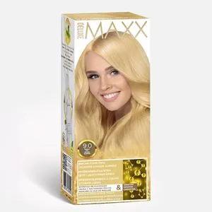 Vopsea de păr permanentă, Nuanța 9.0 Blond Natural, 50 ml + Oxidant 50 ml + Crema de îngrijire 10 ml + Mănuși