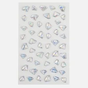 Stickere acrilice holografice cu model diamant argintiu autocolante decorative