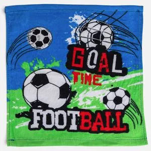 Prosopel Bumbac Albastru cu Model Fotbal pentru Copii 30x30 cm