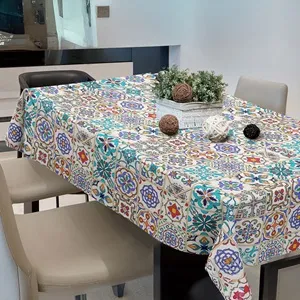 Față de masă cu model mandala, multicolor, 140x180 cm – poza 3