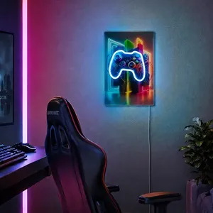 Tablou Acrilic Gaming cu Iluminare LED Neon 23,8x34cm – poza 3
