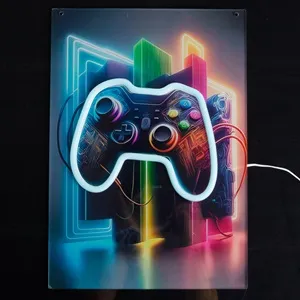 Tablou Acrilic Gaming cu Iluminare LED Neon 23,8x34cm – poza 4