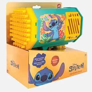 Pistol pentru baloane de săpun cu lumină, Set cu soluție și baterie, Galben