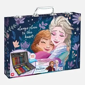 Trusa de Colorat Deluxe Frozen cu 100 Accesorii Multicolor