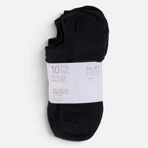 Sosete scurte negre pentru femei din bumbac și poliester – poza 3