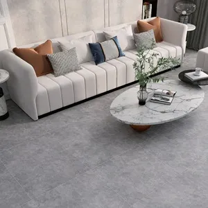 Autocolant pardoseala PVC, Aspect ciment, Gri, 60x60x0,15cm, Set 4 buc – poza 2