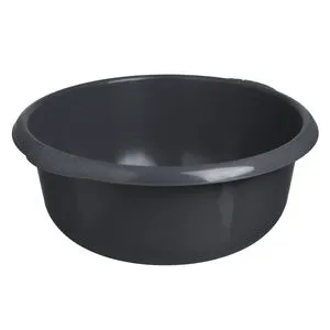 Lighean rotund din plastic, 33L, antracit, cu manere