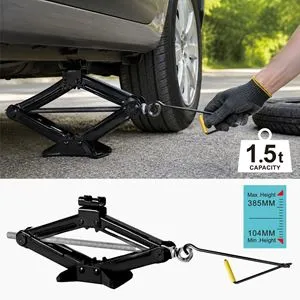 Cric auto din otel, 1,5 tone, Negru