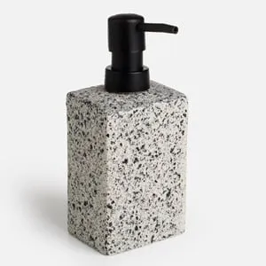 Dozator Ceramic Gri Textură Piatră 350ml - Poampă Funcțională