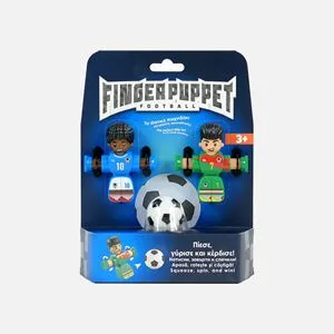 Set de 2 Figurine Finger Puppet cu Minge, Fotbalisti Albastru si Verde