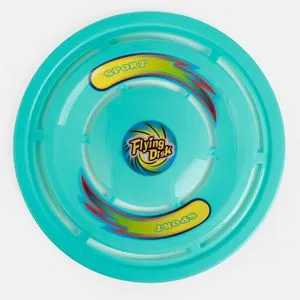 Frisbee din Plastic Turcoaz, Ø29 cm, cu Detalii Colorate