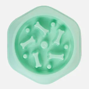 Bol hranire lenta verde menta pentru caini si pisici 450 ml – poza 4
