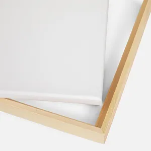 Canvas alb cu ramă lemn 40x40 cm pentru decor perete – poza 3