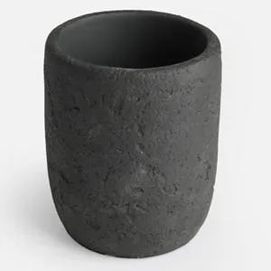 Suport din ciment antracit pentru periute de dinti ovala Ø8,5x10cm