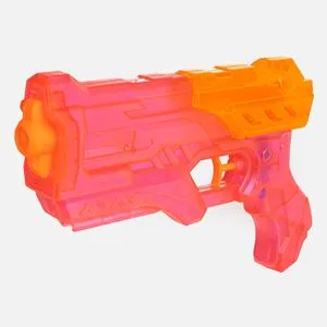 Pistol de apa din plastic, Fucsia transparent, 24 cm
