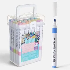 Markere acrilice pastelate pentru desen, set 36 bucati