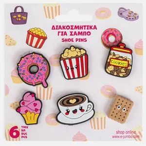 Pins Decorative Cafea Dulciuri Popcorn pentru Saboti