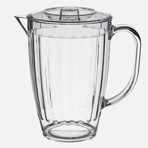 Carafă cu capac din plastic, 2L, transparentă