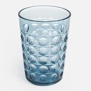 Pahar plastic cu relief, 430 ml, Albastru