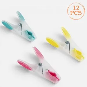 Carlige pentru rufe Softgrip, set de 12 buc, 3 culori