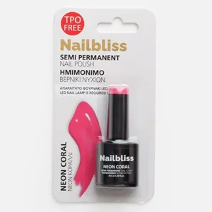 Oja semipermanentă neon coral, 8 ml, finisaj strălucitor – poza 3