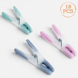 Carlige pentru rufe Softgrip set de 18 buc. culori pastel