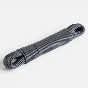 Sfoară gri pentru rufe cu franghie 2.5mm, lungime 20m
