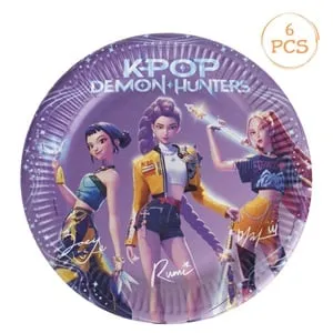 Set farfurii carton pentru petrecere K-POP Demon Hunters