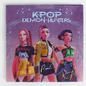 Servetele de masă lila cu design K-POP Demon Hunters
