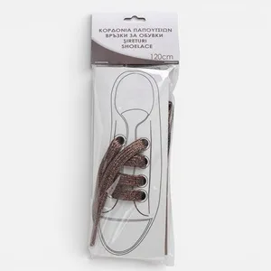 Sireturi metalizate maro pentru pantofi casual – poza 4