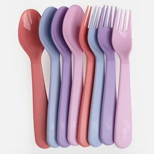 Set Furculite & Linguri de Plastic  de Diverse Culori 16cm - 8buc – poza 4