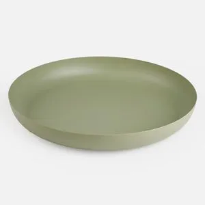 Platou Decorativ Rotund din Metal Verde Menta