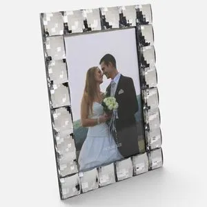 Rama foto decorativa din sticla 3D cu efect stralucitor, 10x15 cm