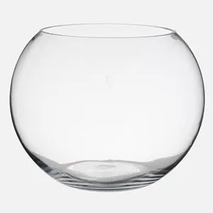 Bol decorativ rotund din sticlă transparentă, Ø29x22,5 cm – poza 2