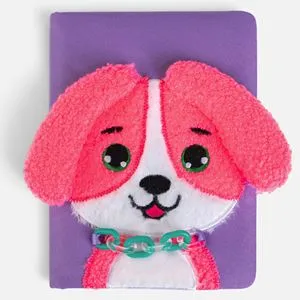 Carnetel Fancy B6 cu 80 File si Coperta cu Catelus Pufos cu Urechi