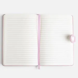 Carnetel de Notite A5 Roz cu Inchidere Magnetica si 80 File Liniate – poza 3