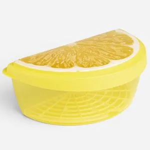 Recipient de Depozitare Alimente Formă Lamaie cu Grătar Interior