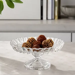 Platou din Sticla cu Picior pentru Prajituri Ø18,6cm – poza 3
