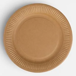 Farfurii rotunde din hartie kraft Ø23cm - 50 buc