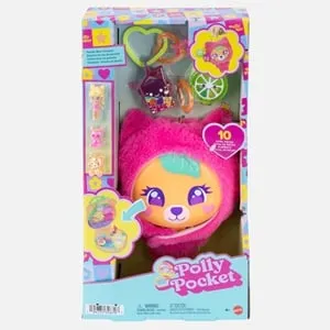Ursulet de plus Polly Pocket jucarie adorabila cu breloc