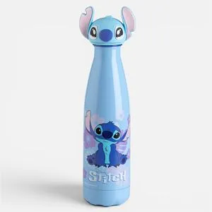 Sticlă termos inox albastră cu capac Stitch pentru menținerea temperaturii