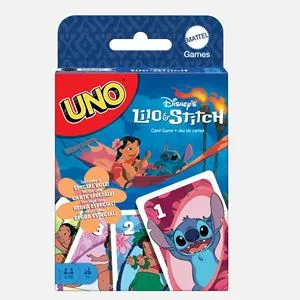 Joc de cărți UNO cu temă Lilo & Stitch, Multicolor, 7+ ani