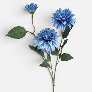 Floare Artificiala Dalie Albastra 71cm