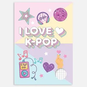 Caiet Matematica A5, Coperta K-Pop, 80 File