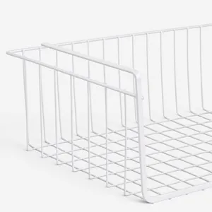Raft organizator suspendabil din metal alb, 40x26x15 cm, spațiu suplimentar – poza 4